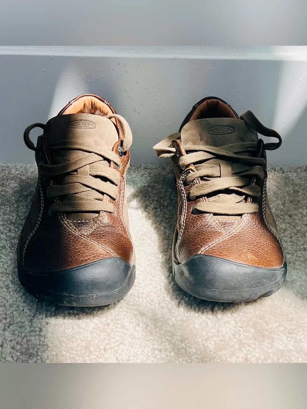 KEEN Presidio 1011401 Brown Leather Walking Shoes Sneakers Women’s 8